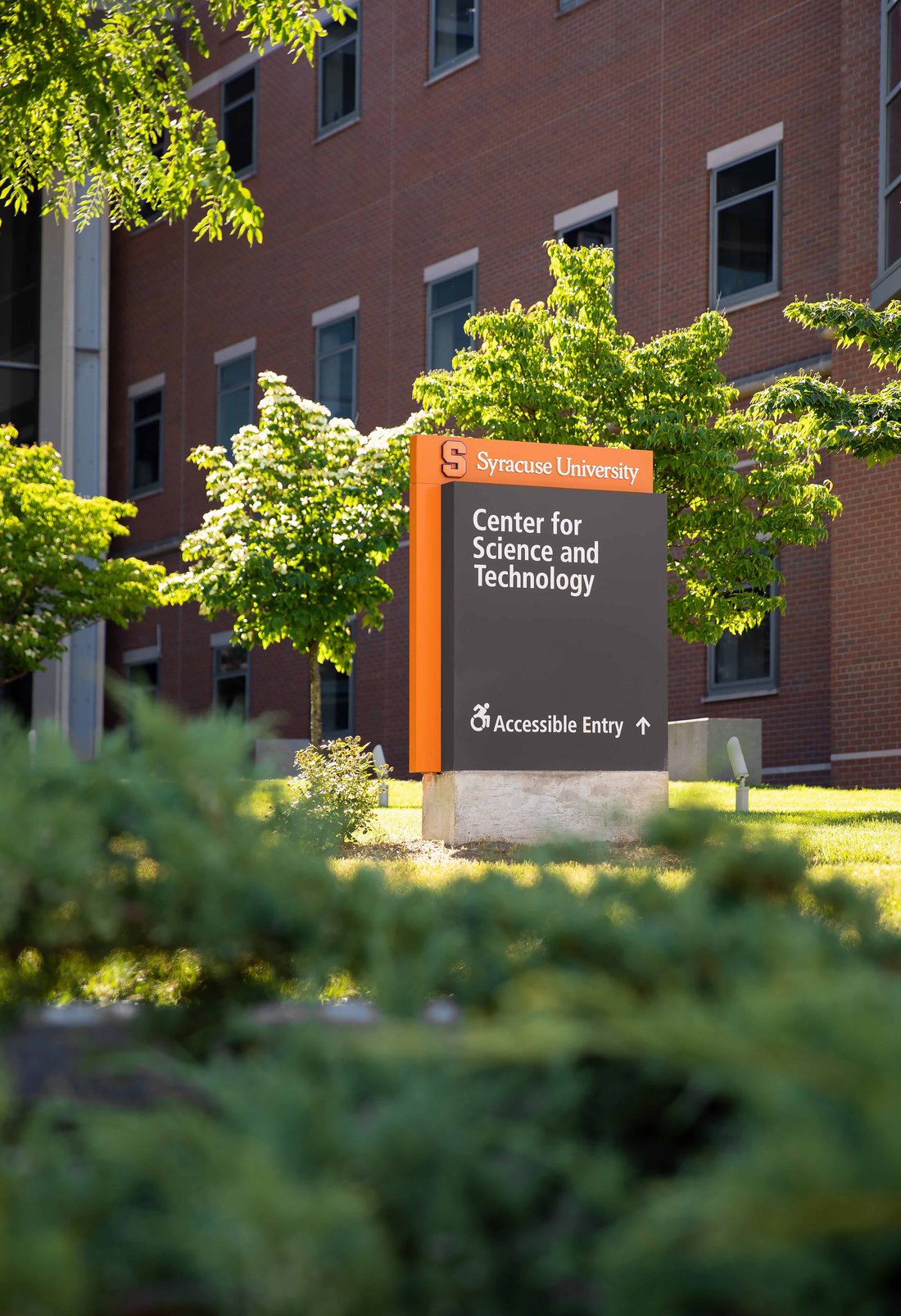 Exterior of building with sign