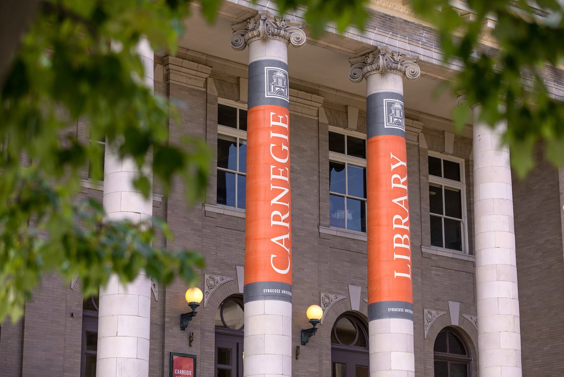 The outside of Carnegie library.