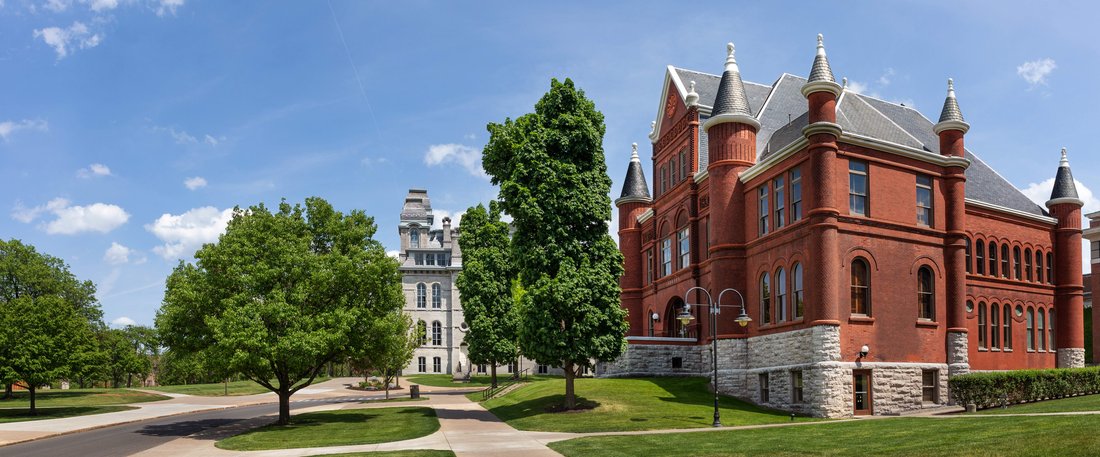 Campus during the spring.