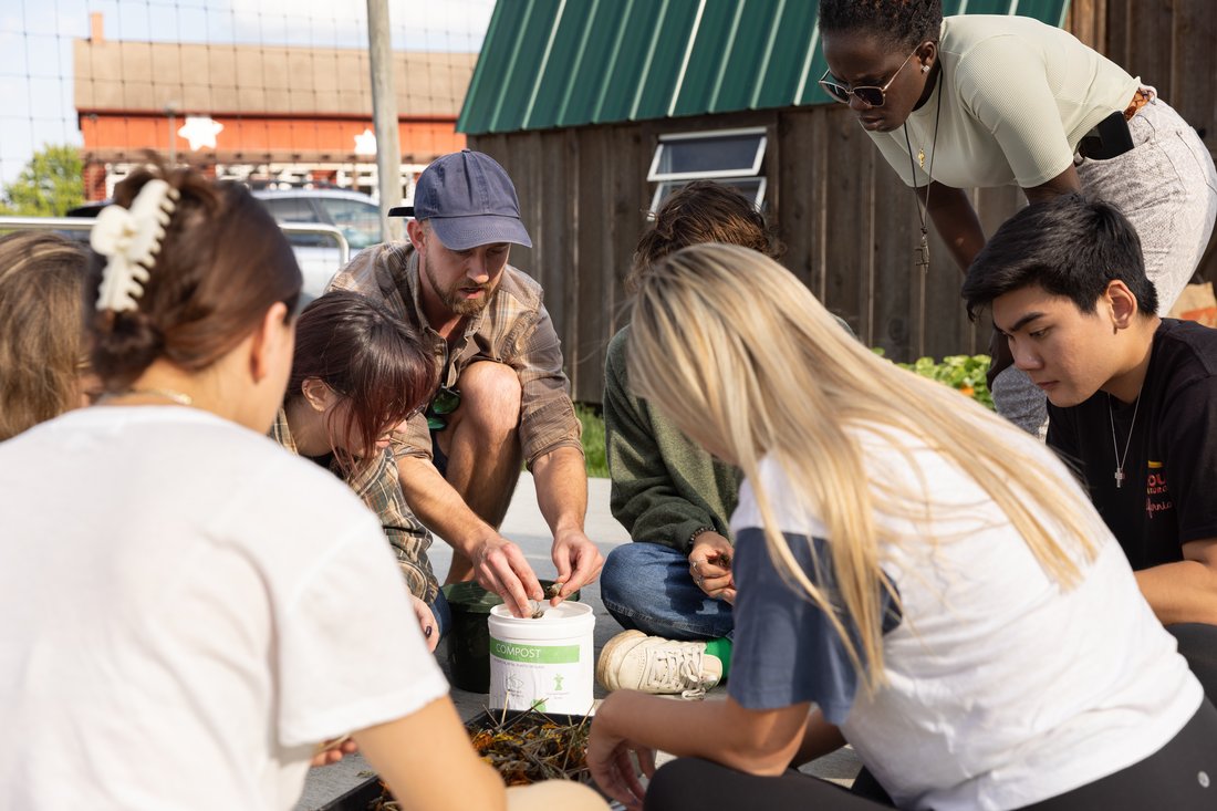 Students attend class in Pete