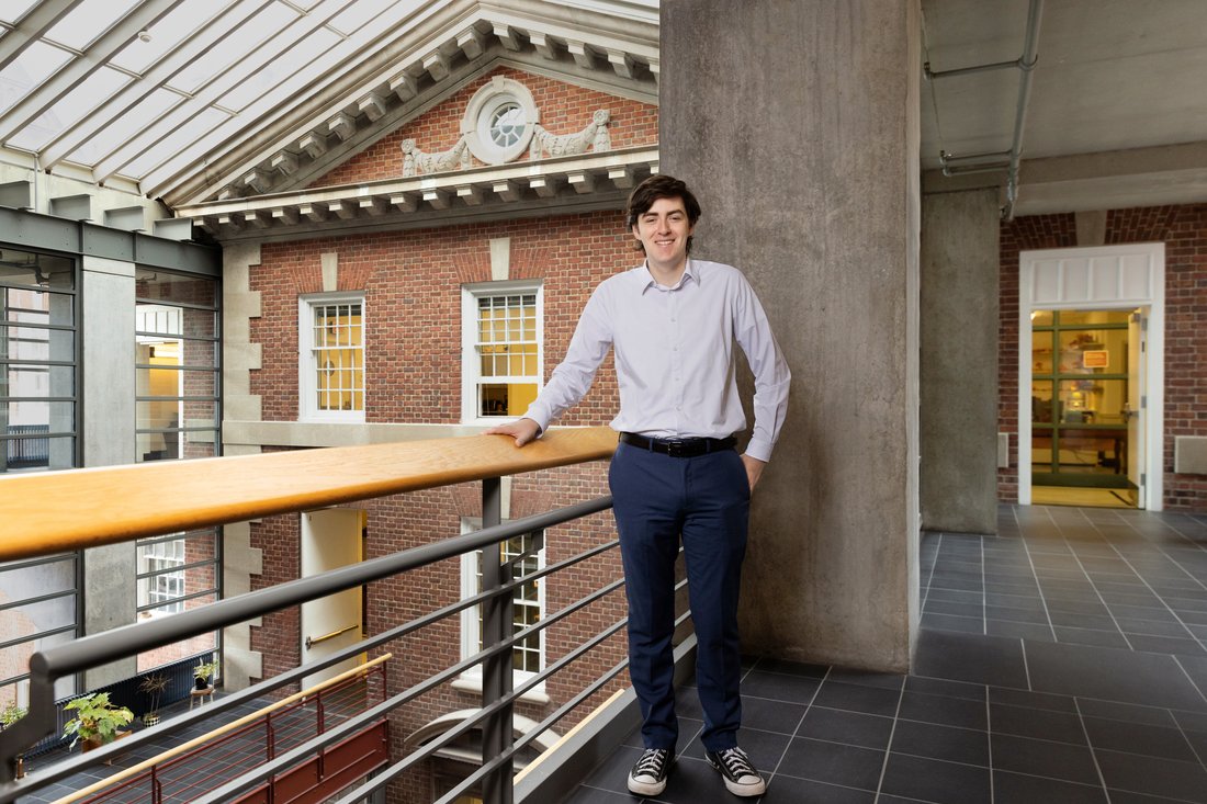 Policy Studies student in front of the Hall of Languages