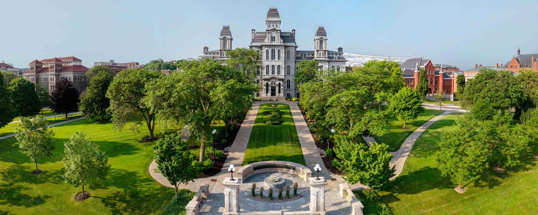 Hall of Languages on a summer day.