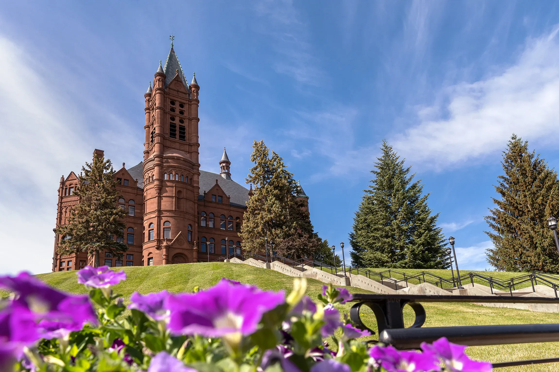 Crouse College on a sunny summer day.