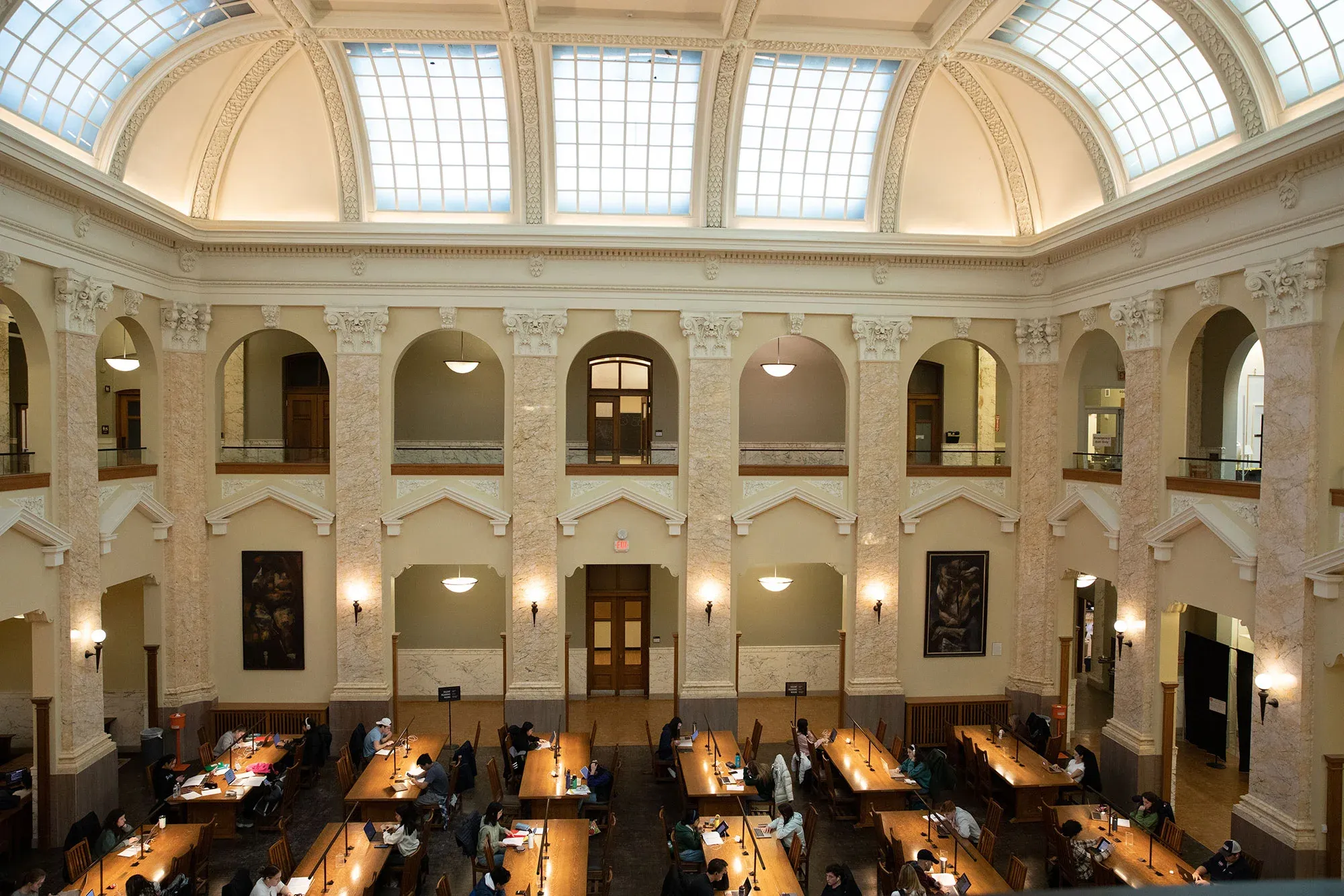 Interior of Carnegie Library.